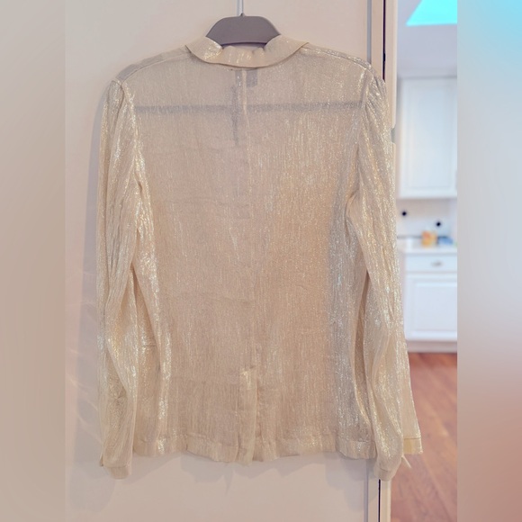 Forte Forte Champagne Lurex Unlined blazer SZ 1 (S) NWT - Picture 10 of 11